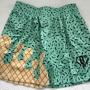 Baseball Lifestyle 101 Mint Chocolate Chip Ice Cream Shorts YM Youth Medium